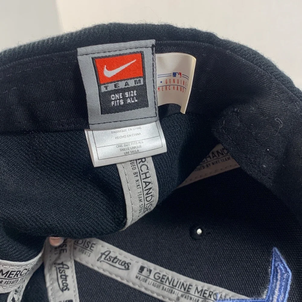 Nike Navy Wool ‘Astros’ Baseball Cap with Light Blue Embroidery Logo